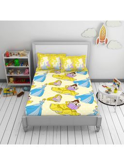 CORE Designed by SPACES - Disney Cotton Machine Washable Great Value Double Bedsheet - Yellow