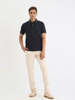 GANT - Men Black Solid Short Sleeves Polo T-Shirt