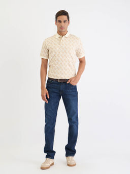 GANT - Men Cream Brand Logo Short Sleeves Polo T-Shirt