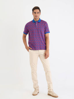 GANT - Men Blue Brand Logo Short Sleeves Polo T-Shirt