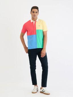 GANT - Men Multi Color-Block Short Sleeves Polo T-Shirt