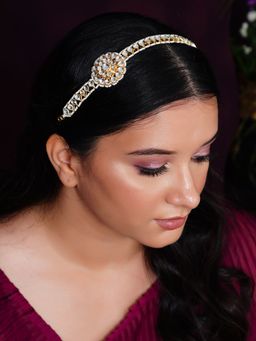 Designbox - Jadtar Kundan Headband with Pearls