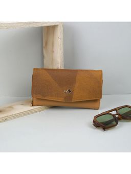 Metro - Mustard Women Faux Leather Textured Magnet Flap Casual Wallet (10)