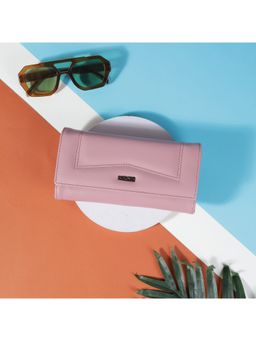 Mochi - Pink Women Faux Leather Magnet Flap Casual Wallet (10)