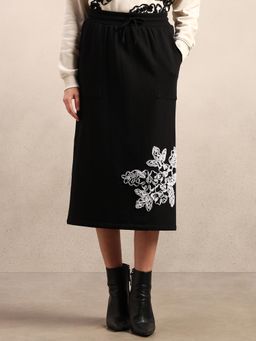 VERO MODA - Floral Embroidered Sweat Skirt