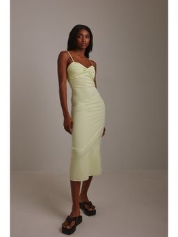 NA-KD - Checked Midi Dress-checked Green