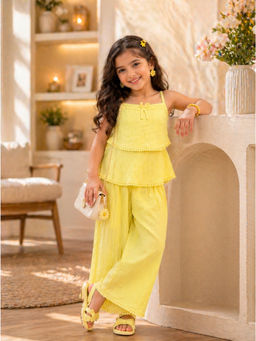 Superminis - Girls Yellow Cotton Co-Ord Set