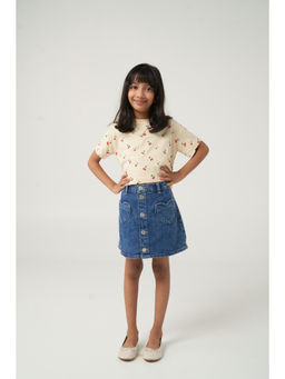 Kauma - Cream Printed T-shirt