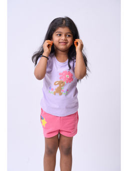 Kauma - Lavender Embroidered T-shirt