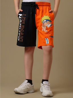 Kidsville - Official Naruto Anime Boys Multi-Color Cotton Casual Shorts