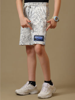 Kidsville - Official Sonic The Hedgehog Graphic Printed Boys White Cotton Shorts