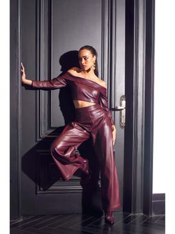 Kay Kay BY KKHUSHI SAHAII - Rachel Deep Red Co-Ord Set