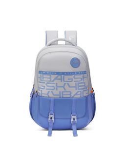 Skybags - Unisex Aero Pro Blue-Grey Typography Printed Backpack (14-16 Years)