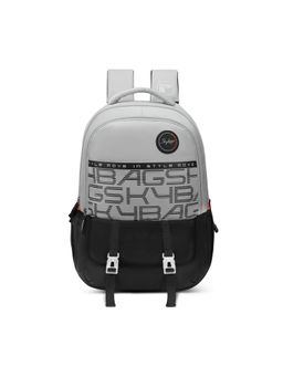 Skybags - Unisex Aero Pro Black-Grey Typography Printed Backpack (14-16 Years)