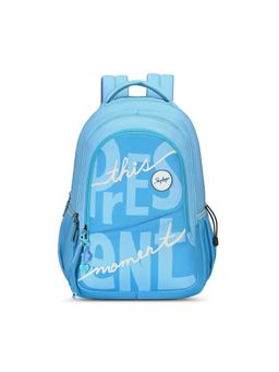 Skybags - Girls Glow Blue Typography Printed Casual Backpack (8-9 Years)
