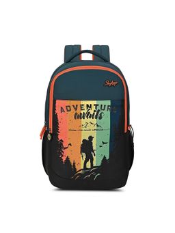 Skybags - Unisex Klan Adventure Teal Graphic Printed Backpack (9-10 Years)