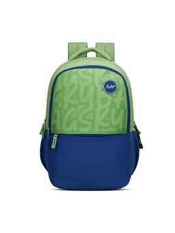 Skybags - Unisex Klan Plus Green Calligraphy Backpack (9-10 Years)