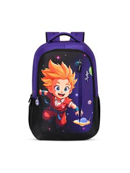 Skybags - Unisex Manga Anime Purple Graphic Printed Backpack (7-12 Years)