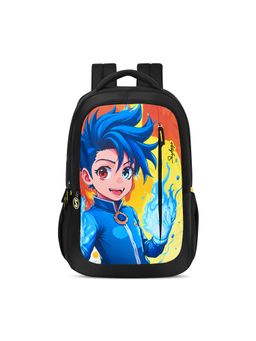 Skybags - Unisex Manga Black Anime Graphic Printed Backpack (7-12 Years)