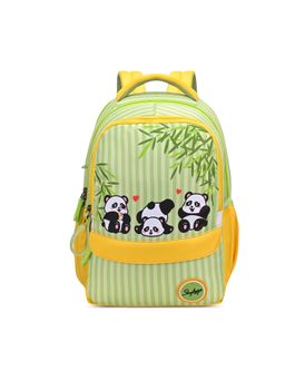Skybags - Girls Mimi Panda Green Graphic Printed Backpack (4-5 Years)