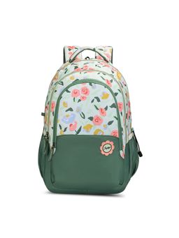 Skybags - Girls Stella Green Floral Printed Casual Backpack (13-14 Years)