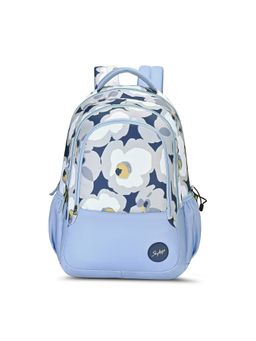 Skybags - Girls Stella Grey-Blue Floral Printed Casual Backpack (13-14 Years)