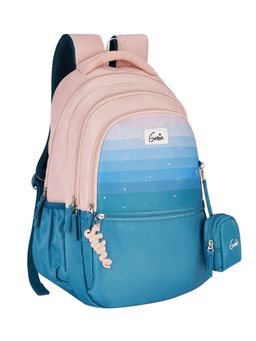 Genie - Girls Blue-Peach Celestia School Backpack with Pouch (5-8 Years)