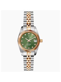 Jacques Du Manior - Inspiration Swiss Made Analogue Green Round Dial Womens Watch- Nro.46