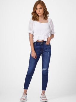 ONLY - Women Self Design White Top
