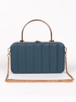 Odette - Steel Blue Coloured Structured Bag.