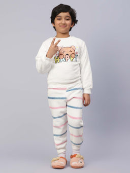 Bubble Berry - Stripes Printed T-Shirt With Joggers For Boys (Set of 2)