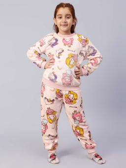 Bubble Berry - Graphic Pink T-Shirt With Joggers For Girls (Set of 2)