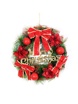 Little Surprise Box - Merry Christmas themed artificial Christmas Wreath for Walls Tree & Door Décor
