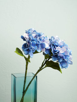 Pure Home + Living - Dark Blue Faux Hydrangea Spray
