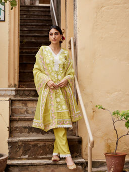 Seher Jaipur - Mariya Kurta With Pant & Dupatta (Set of 3)
