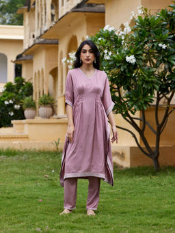 Seher Jaipur - Syra Kaftan With Pant & Slip (Set of 3)