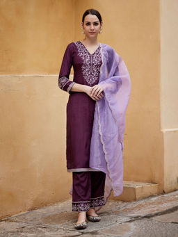 Seher Jaipur - Amara Kurta With Pant & Dupatta (Set of 3)