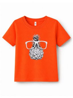 KAVEE - Unisex Orange Cotton T-Shirt