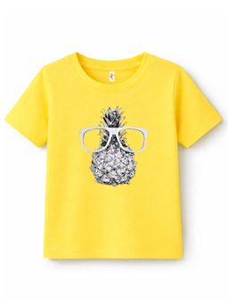 KAVEE - Unisex Yellow Cotton T-Shirt