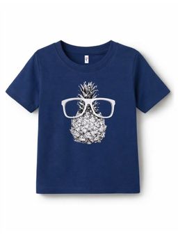 KAVEE - Unisex Navy Blue Cotton T-Shirt