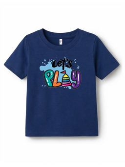 KAVEE - Unisex Navy Blue Cotton T-Shirt