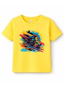 KAVEE - Unisex Yellow Cotton T-Shirt