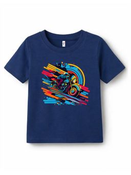 KAVEE - Unisex Navy Blue Cotton T-Shirt