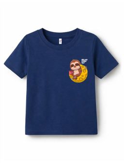 KAVEE - Unisex Navy Blue Cotton T-Shirt