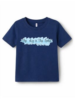KAVEE - Unisex Navy Blue Cotton T-Shirt