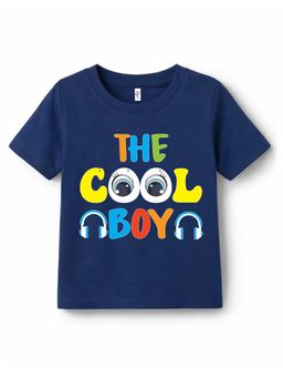 KAVEE - Unisex Navy Blue Cotton T-Shirt