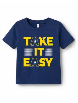 KAVEE - Unisex Navy Blue Cotton T-Shirt