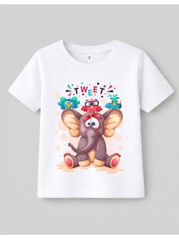 KAVEE - Unisex White Cotton T-Shirt