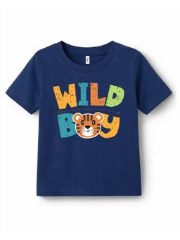 KAVEE - Unisex Navy Blue Cotton T-Shirt