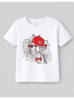 KAVEE - Unisex White Cotton T-Shirt